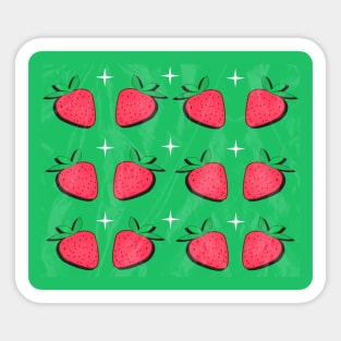 Strawberry Pattern Sticker